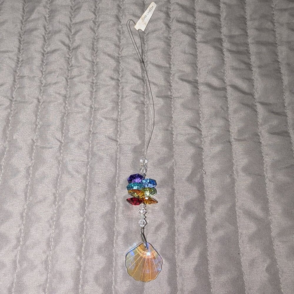 $3 with Bundle ~  Rainbow Crystal Suncatcher Prism Hanging Charm 6237